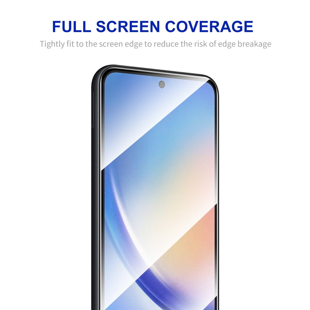 ENKAY HAT PRINCE 2Pcs for Samsung Galaxy A55 5G Screen Protector Silk Printing 2.5D High Aluminium-silicon Glass Film