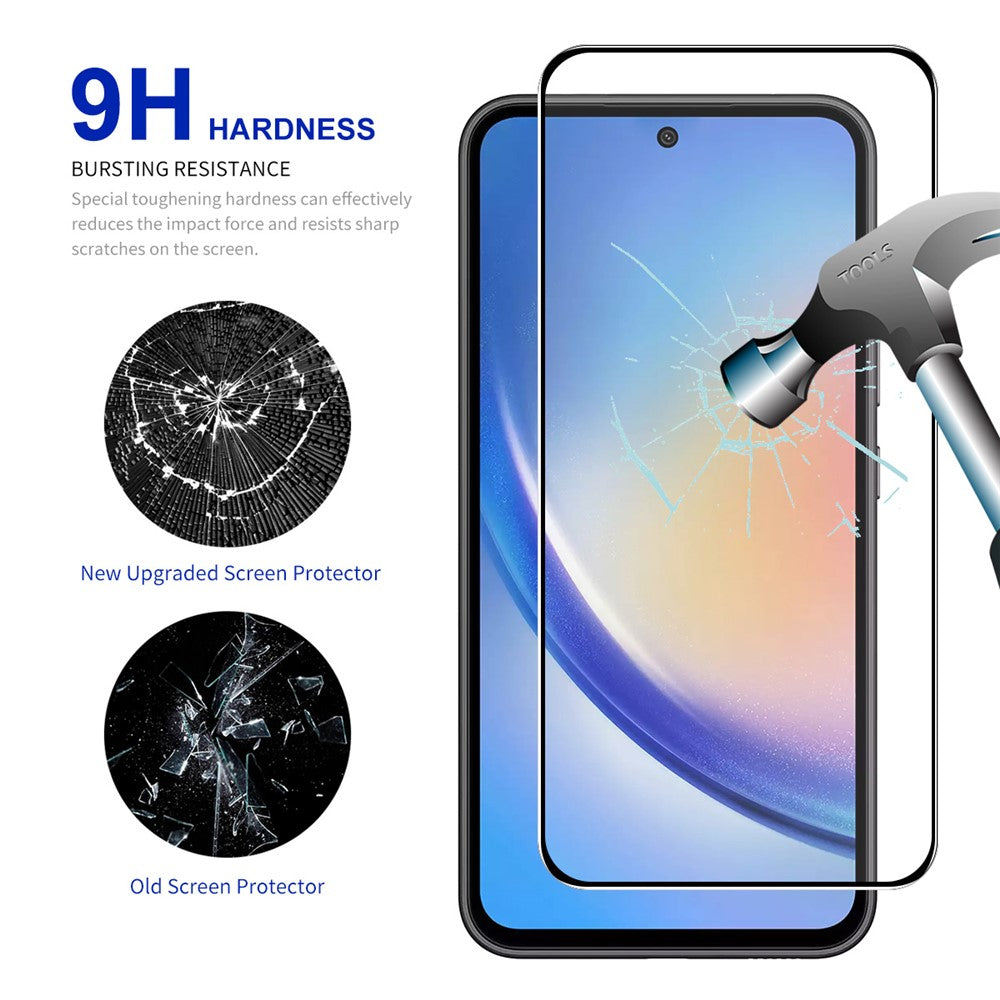 ENKAY HAT PRINCE 2Pcs for Samsung Galaxy A55 5G Screen Protector Silk Printing 2.5D High Aluminium-silicon Glass Film