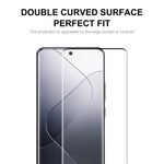 ENKAY HAT PRINCE 2PCS Side Glue Film for Xiaomi 14 Pro Tempered Glass 3D Curved Full Screen Protector Support Fingerprint Unlock