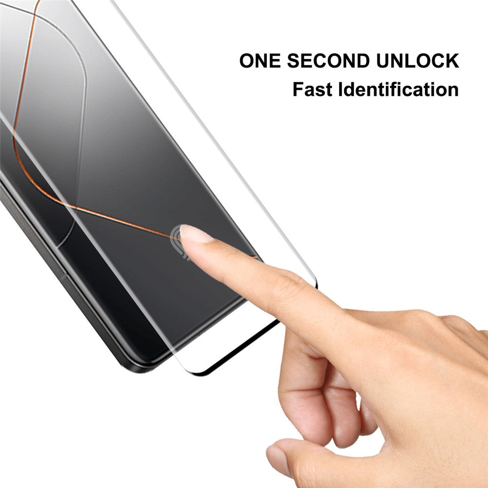 ENKAY HAT PRINCE 2PCS Side Glue Film for Xiaomi 14 Pro Tempered Glass 3D Curved Full Screen Protector Support Fingerprint Unlock