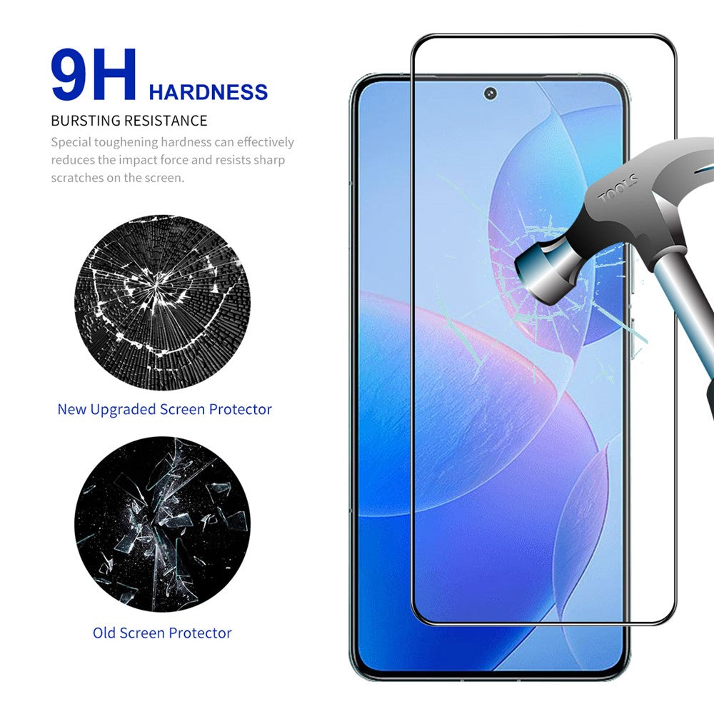 ENKAY HAT PRINCE för Xiaomi Poco F6 Pro 5G / Redmi K70 5G / K70 Pro 5G / K70E 5G Film Högkvalitativt skärmskydd av aluminium-kiselglas
