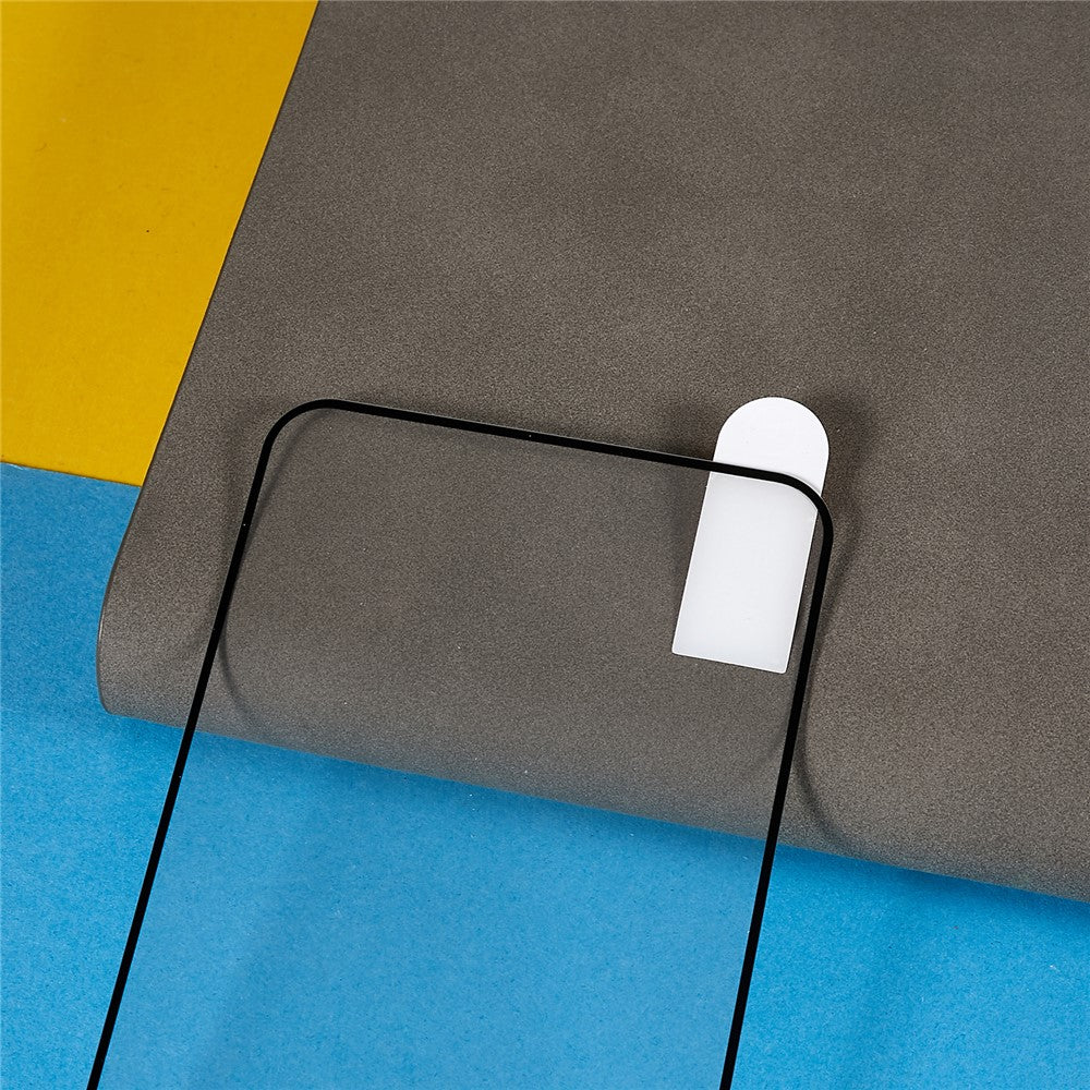 Til Samsung Galaxy A55 5G Hærdet Glas Galvaniseret Anti-fingeraftryk Silkeprint Fuld Lim Skærmbeskytter