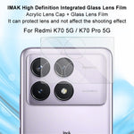 IMAK For Xiaomi Redmi K70 5G / K70 Pro 5G / K70E 5G / Poco X6 Pro 5G Camera Lens Protector Tempered Glass + Acrylic Lens Cap Lens Film