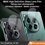 IMAK 2Pcs / Set For OnePlus 12 5G Camera Lens Protector Clear Full Cover Back Lens Film