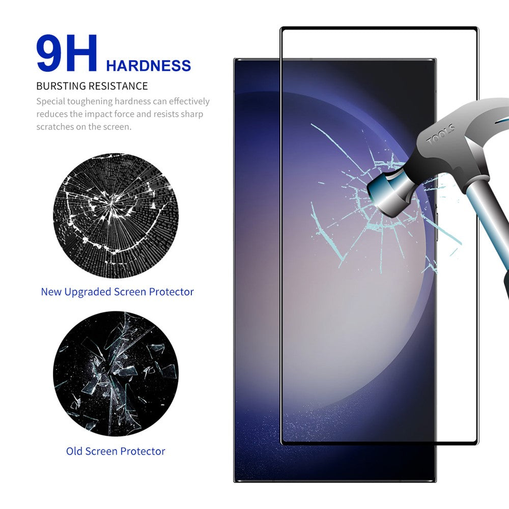 ENKAY HAT PRINCE 2Pcs for Samsung Galaxy S24 Ultra Full Screen Protector Anti-explosion (Fingerprint Unlock)