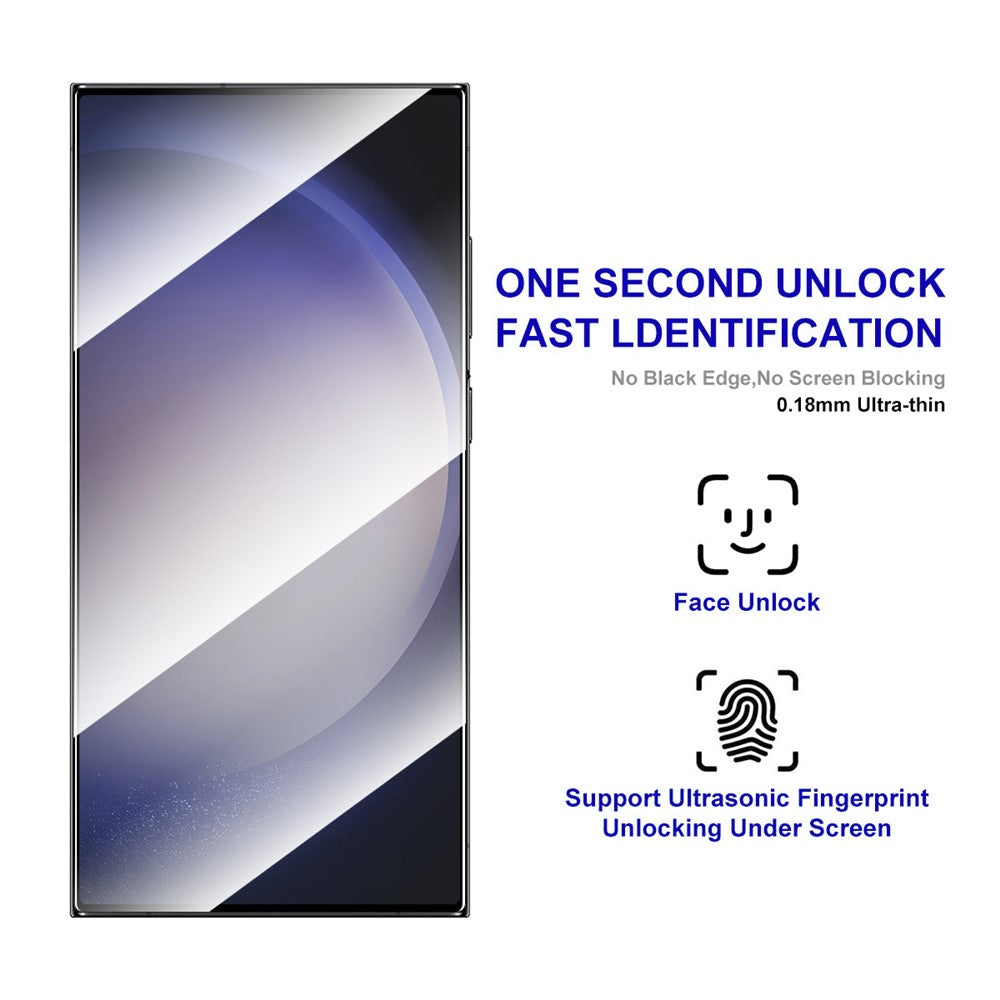 ENKAY HAT PRINCE 2Pcs for Samsung Galaxy S24 Ultra Full Screen Protector Anti-explosion (Fingerprint Unlock)