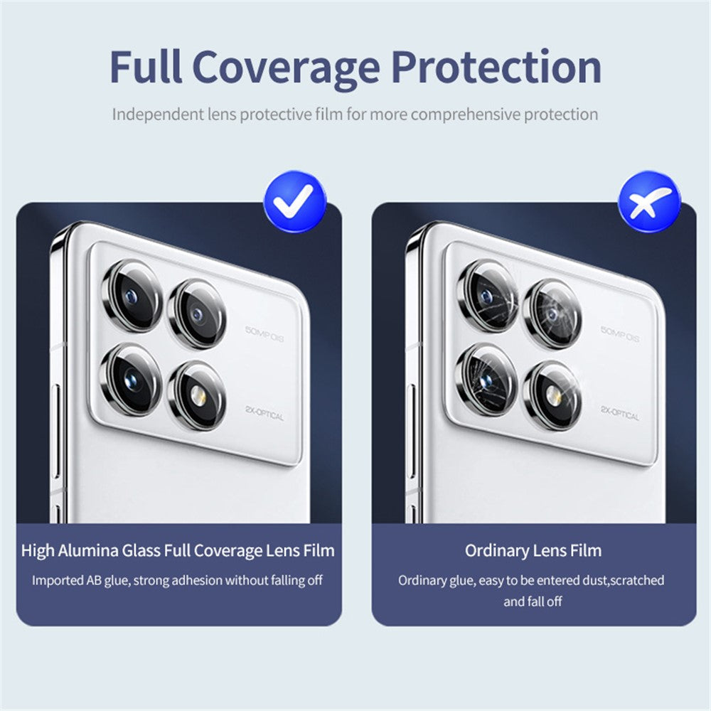 ENKAY HAT PRINCE For Xiaomi Redmi K70 5G / K70 Pro 5G / K70E 5G / Poco X6 Pro 5G Camera Lens Protector Individual Rear Lens Film