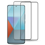 AMORUS 2Pcs For Xiaomi Redmi Note 13 Pro 5G Silk Printing Film Tempered Glass Full Screen Protector