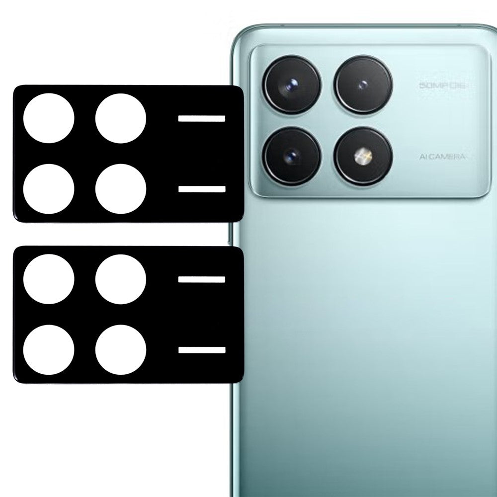 2Pcs For Xiaomi Redmi K70 5G / K70E 5G / K70 Pro 5G / Poco X6 Pro 5G / Poco F6 Pro 5G Camera Lens Film Silk Printing Tempered Glass Lens Protector