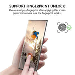 For Samsung Galaxy S25 Edge / S25+ / S24+ Screen Protector HD Clear Film Silk Printing Black Edge (Fingerprint Unlock)