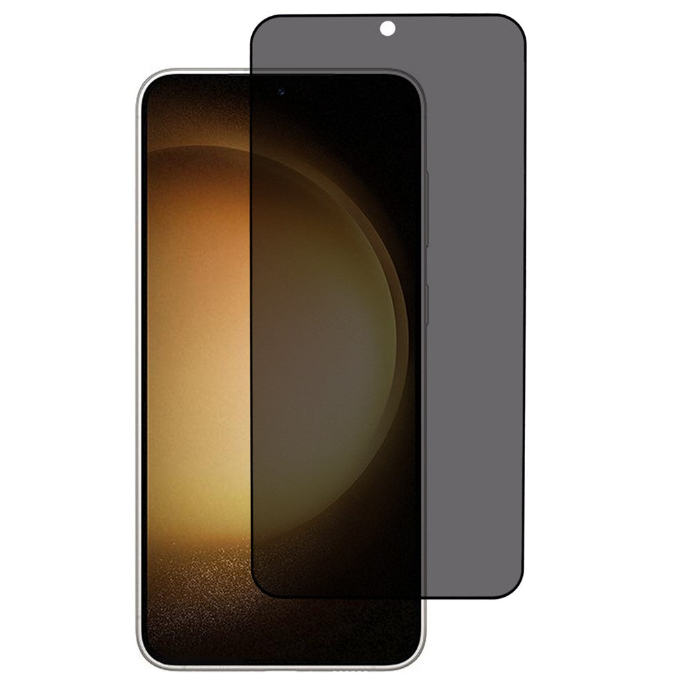 Samsung Galaxy S25 Edge / S25+ / S24+ Anti-spion skärmskydd svart kant heltäckande (fingeravtryckslåsning)