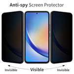 NORTHJO A+ För Samsung Galaxy A55 5G Anti-peep Skärmskydd 0.3mm 2.5D Anti-fingeravtryck Anti-spionfilm