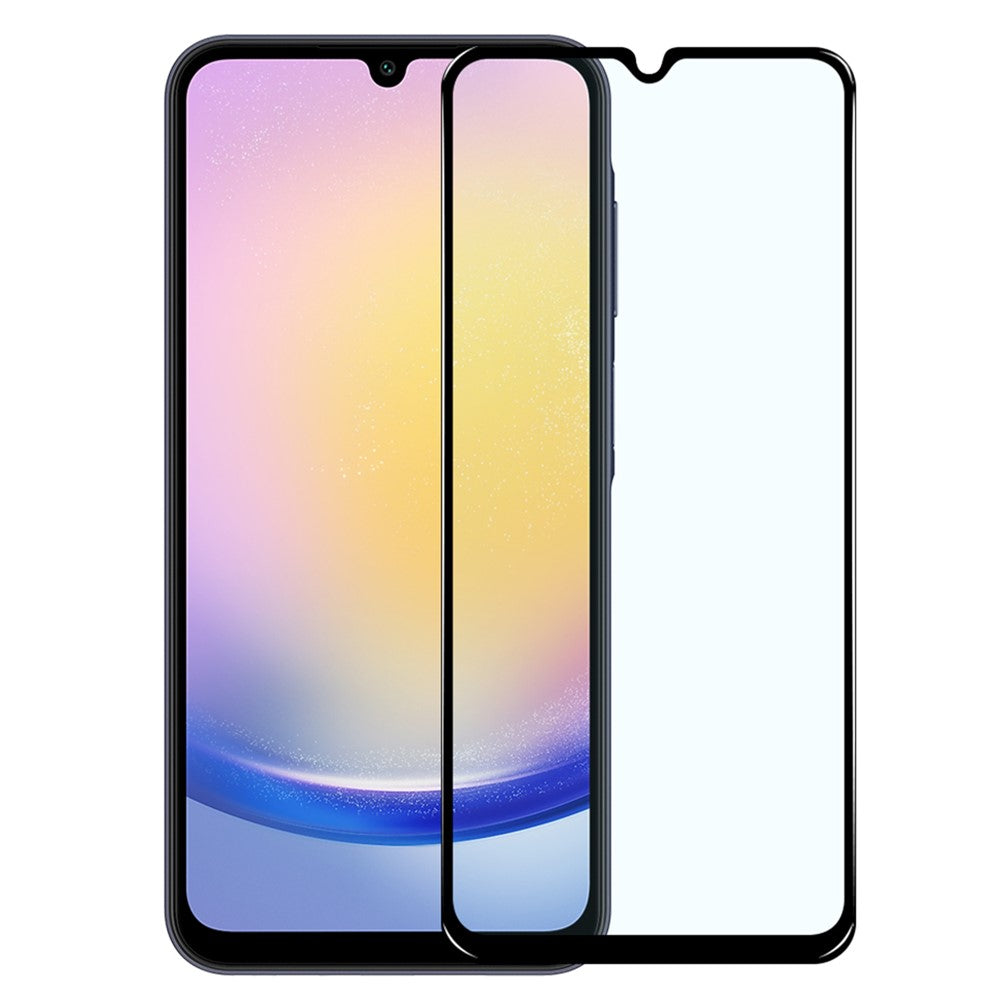NORTHJO A+ til Samsung Galaxy A25 5G (Global) (161,0 x 76,5 x 8,3 mm) Skærmbeskytter i silketryk, aluminiums-kiselglasfilm af høj kvalitet