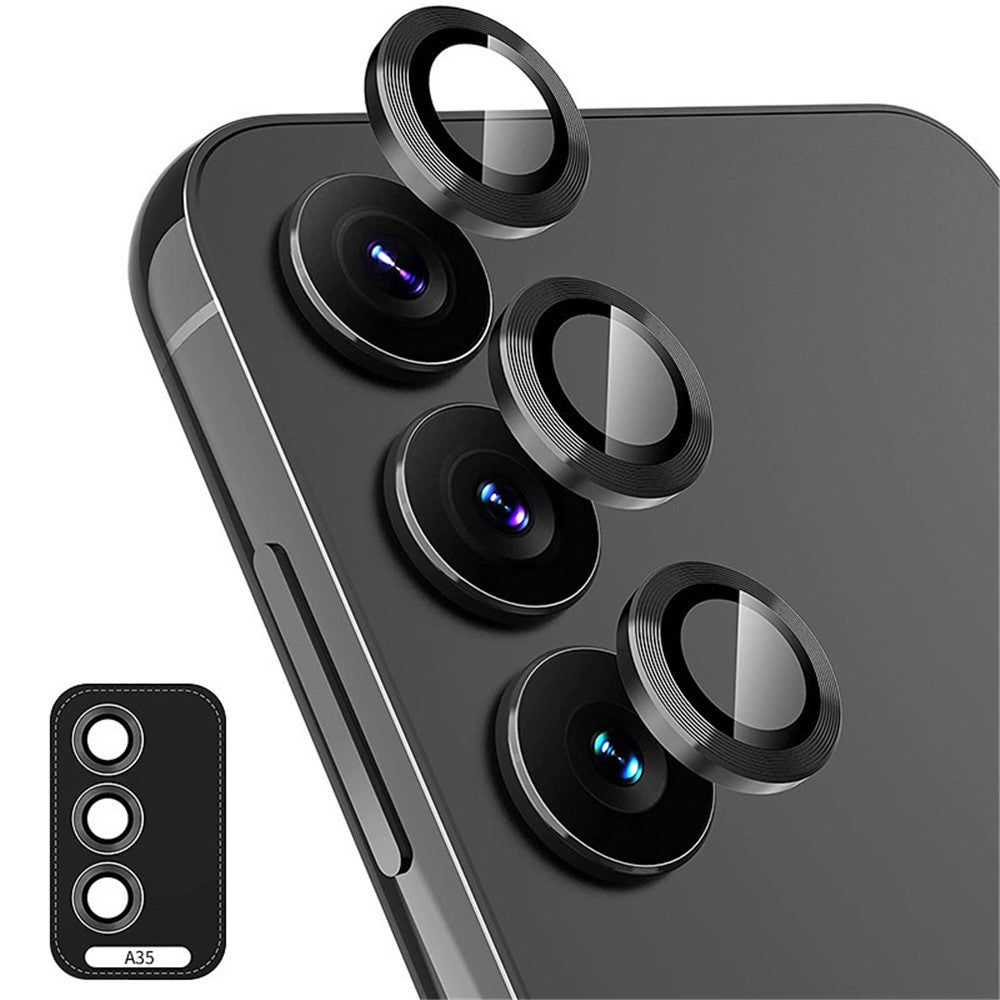ENKAY HAT PRINCE til Samsung Galaxy A35 5G Kameraglas Beskyttelsesring 9H Hårdhed Hærdet Glas Linsefilm