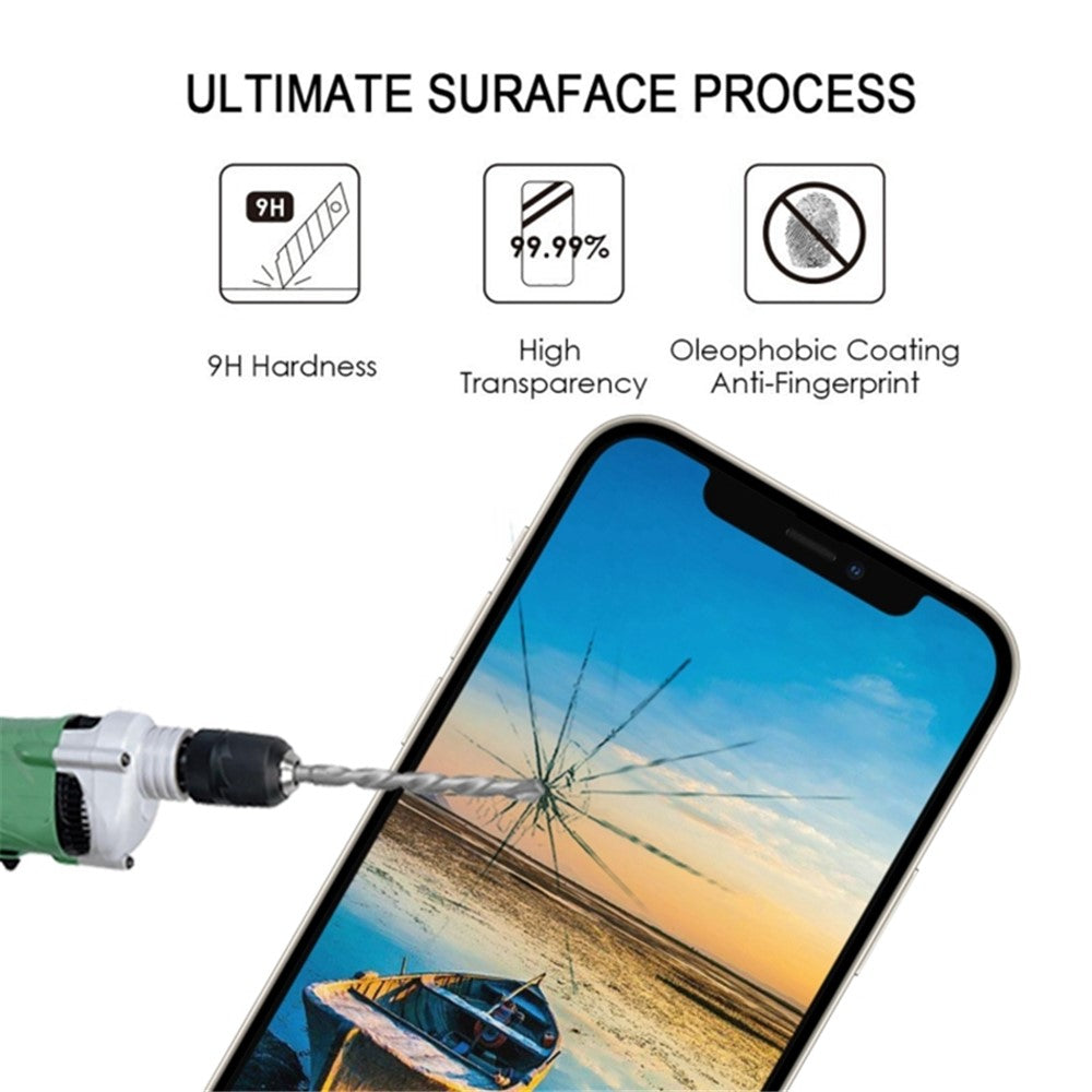 25Pcs For iPhone 12 / 12 Pro Medium Alumina Glass Screen Protector Secondary Hardening