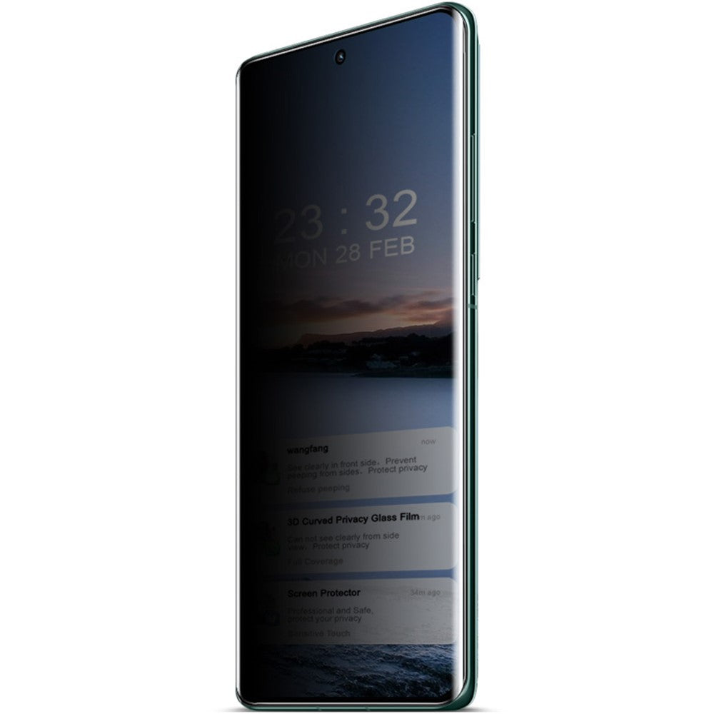 IMAK För Oppo Find X6 Pro Skärmskydd 3D Böjd Anti-Spionage Härdat Glas Skyddsfilm