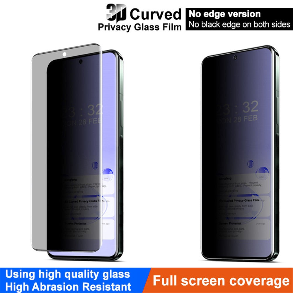 IMAK För Xiaomi 14 Pro / 14 Ultra 5G Sekretessskärmskydd 3D Böjd Kant Härdat Glas Stötskydd