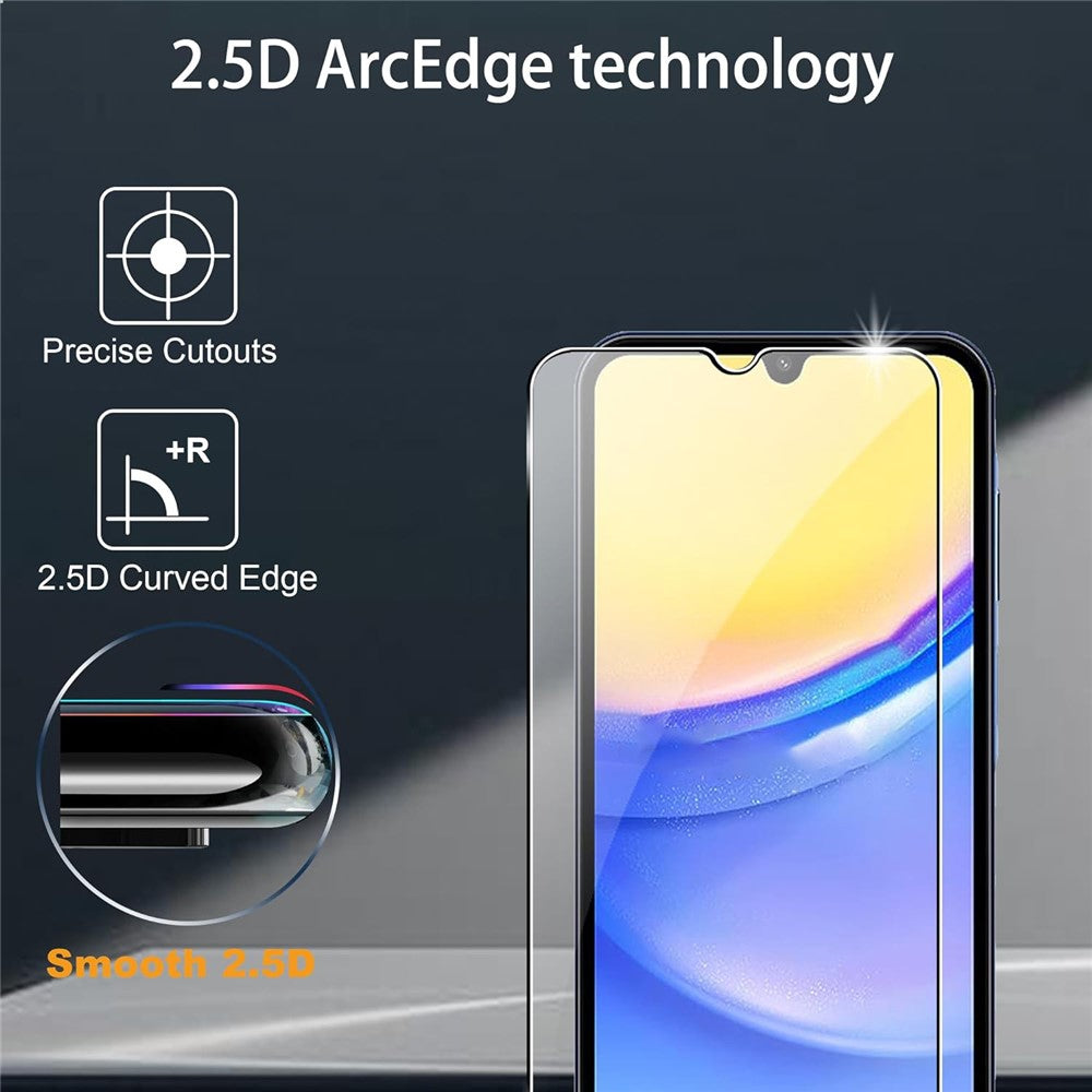 2 st för Samsung Galaxy A15 4G / 5G härdat glas skärmskydd + linsskydd
