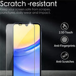 2 st för Samsung Galaxy A15 4G / 5G härdat glas skärmskydd + linsskydd