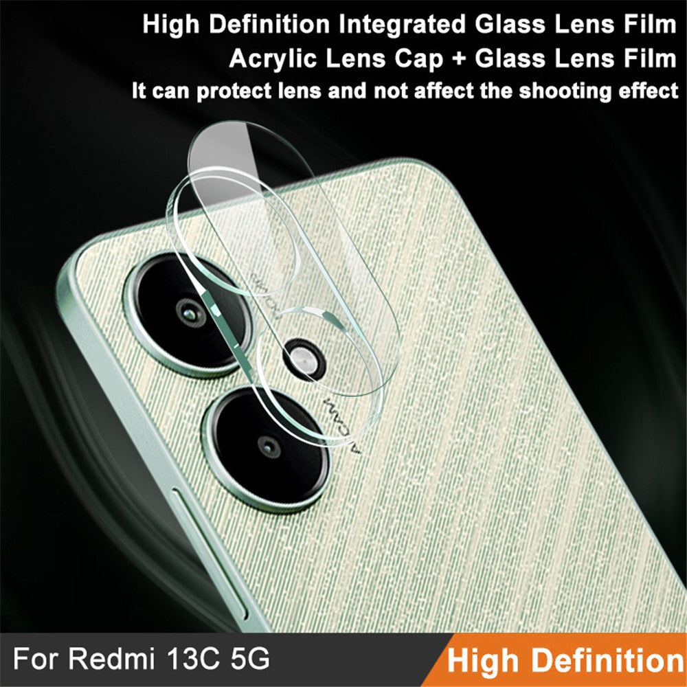 IMAK For Xiaomi Redmi 13C 5G / 13R 5G Camera Lens Protector + Acrylic Lens Cap Rear Len Film