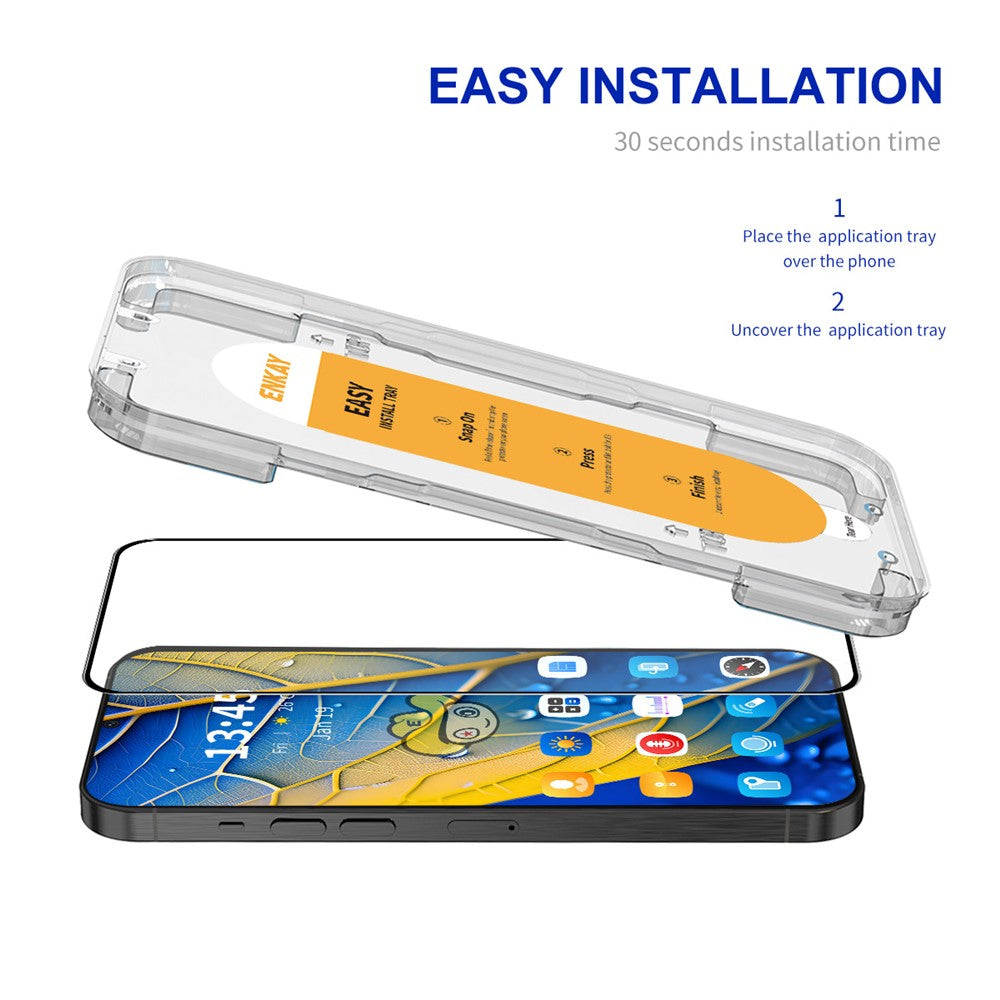 ENKAY HAT PRINCE For Huawei Mate 60 Film Silk Printing Full Screen Protector with Easy Installation Tool