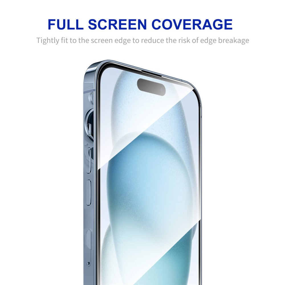 ENKAY HAT PRINCE For iPhone 16 Plus / 15 Plus High Aluminum-Silicon Glass Film 9H Anti-Fingerprint Screen Protector
