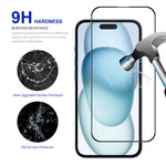 ENKAY HAT PRINCE For iPhone 16 Plus / 15 Plus High Aluminum-Silicon Glass Film 9H Anti-Fingerprint Screen Protector