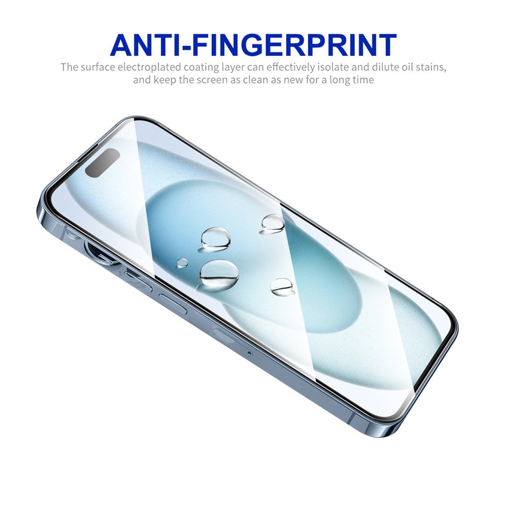 ENKAY HAT PRINCE For iPhone 16 Plus / 15 Plus High Aluminum-Silicon Glass Film 9H Anti-Fingerprint Screen Protector