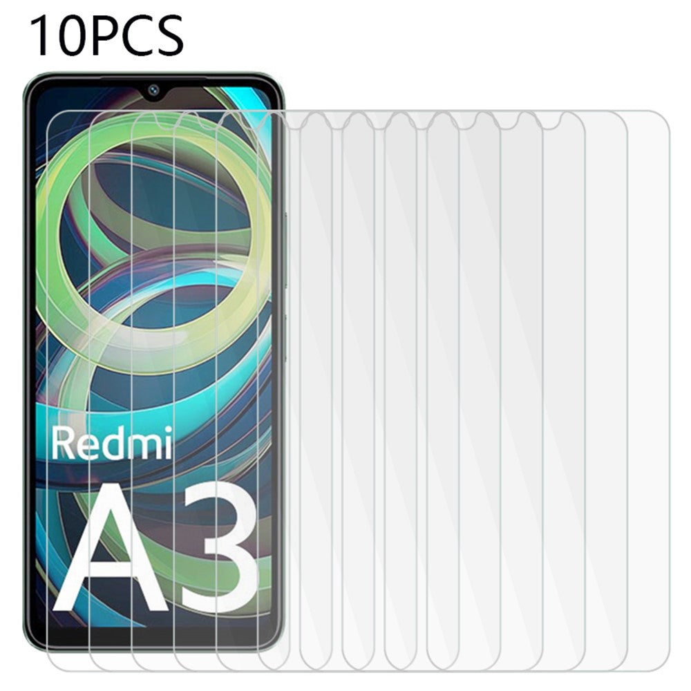 10PCS For Xiaomi Redmi A3 4G / Poco C61 4G Screen Protector 0.3mm 2.5D Tempered Glass HD Clear Film