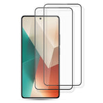 AMORUS 2 st för Xiaomi Redmi Note 13 4G film härdat glas heltäckande skärmskydd med svart kant