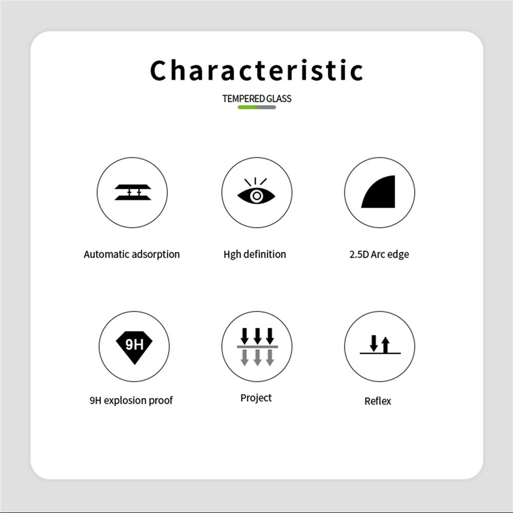 PINWUYO JK Härdat Glas Film Series-2 för Huawei Enjoy 70 4G / Nova Y72 4G Skärmskydd Reptålig Film