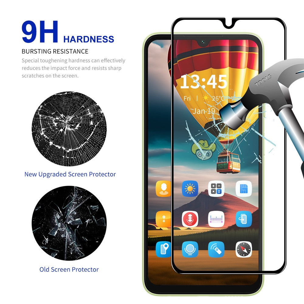 ENKAY HAT PRINCE 10Pcs for Xiaomi Redmi A3 4G / Poco C61 4G Full Screen Protector Silk Printing 0.26mm 9H 2.5D Film