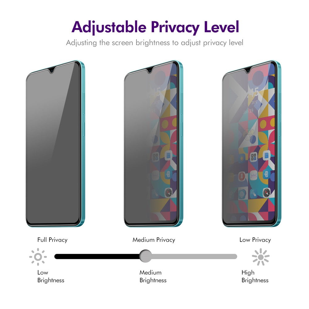 ENKAY HAT PRINCE 5Pcs For Xiaomi Redmi A3 4G / Poco C61 4G Anti-Spy Privacy Screen Protector Silk Printing Film