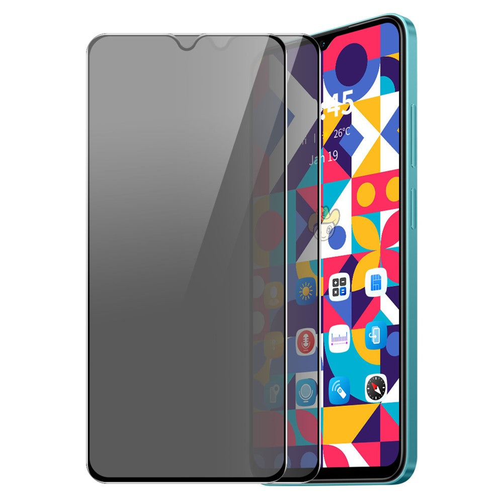 ENKAY HAT PRINCE 2Pcs For Xiaomi Redmi A3 4G / Poco C61 4G Anti-Peep Full Screen Protector Silk Printing HD Clear Film