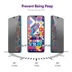 ENKAY HAT PRINCE 2Pcs For Xiaomi Redmi A3 4G / Poco C61 4G Anti-Peep Full Screen Protector Silk Printing HD Clear Film