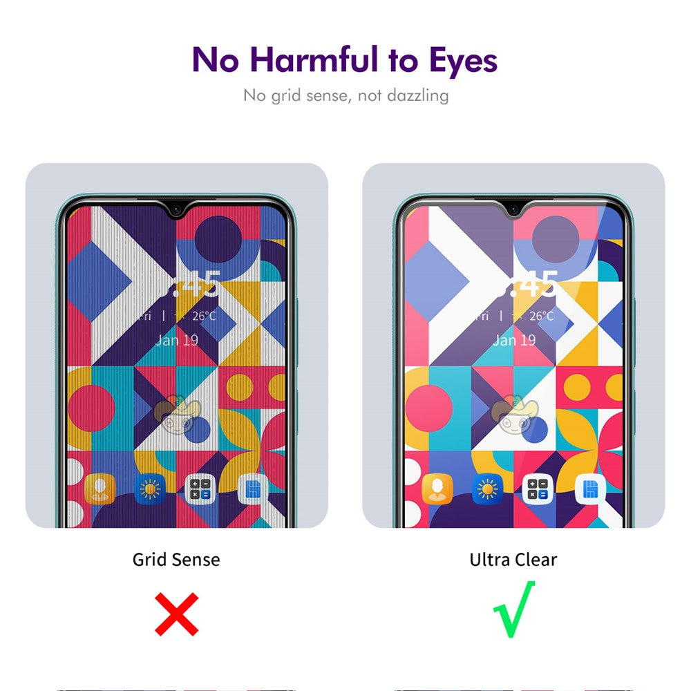 ENKAY HAT PRINCE 2Pcs For Xiaomi Redmi A3 4G / Poco C61 4G Anti-Peep Full Screen Protector Silk Printing HD Clear Film