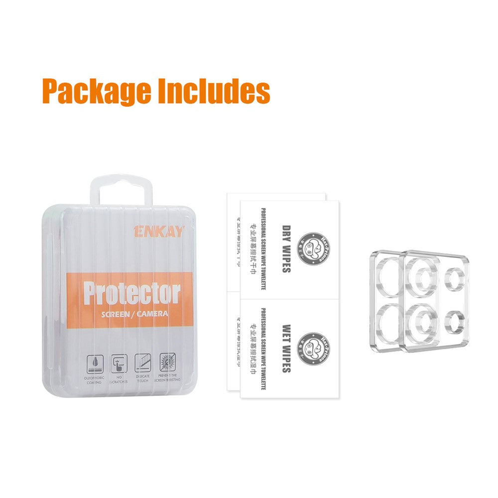 ENKAY HAT PRINCE 2Pcs For Xiaomi Redmi Note 13 5G Camera Lens Protector Anti-Scratch Rear Lens Film