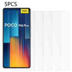 5 st för Xiaomi Redmi Note 13 Pro 4G / Poco M6 Pro 4G 0,3 mm härdat glasskärmskydd (2,5D bågformad kant)
