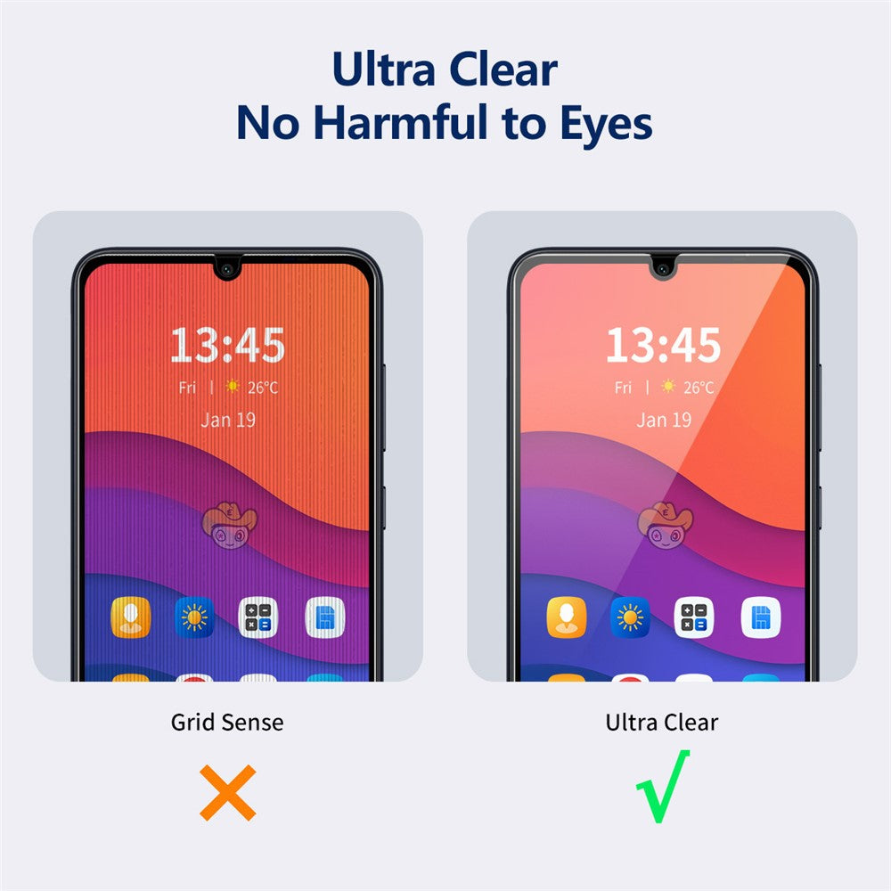 ENKAY HAT PRINCE til Samsung Galaxy A15 4G / 5G Anti-Spion Fuld Lim Skærmbeskytter Fuld Dækning