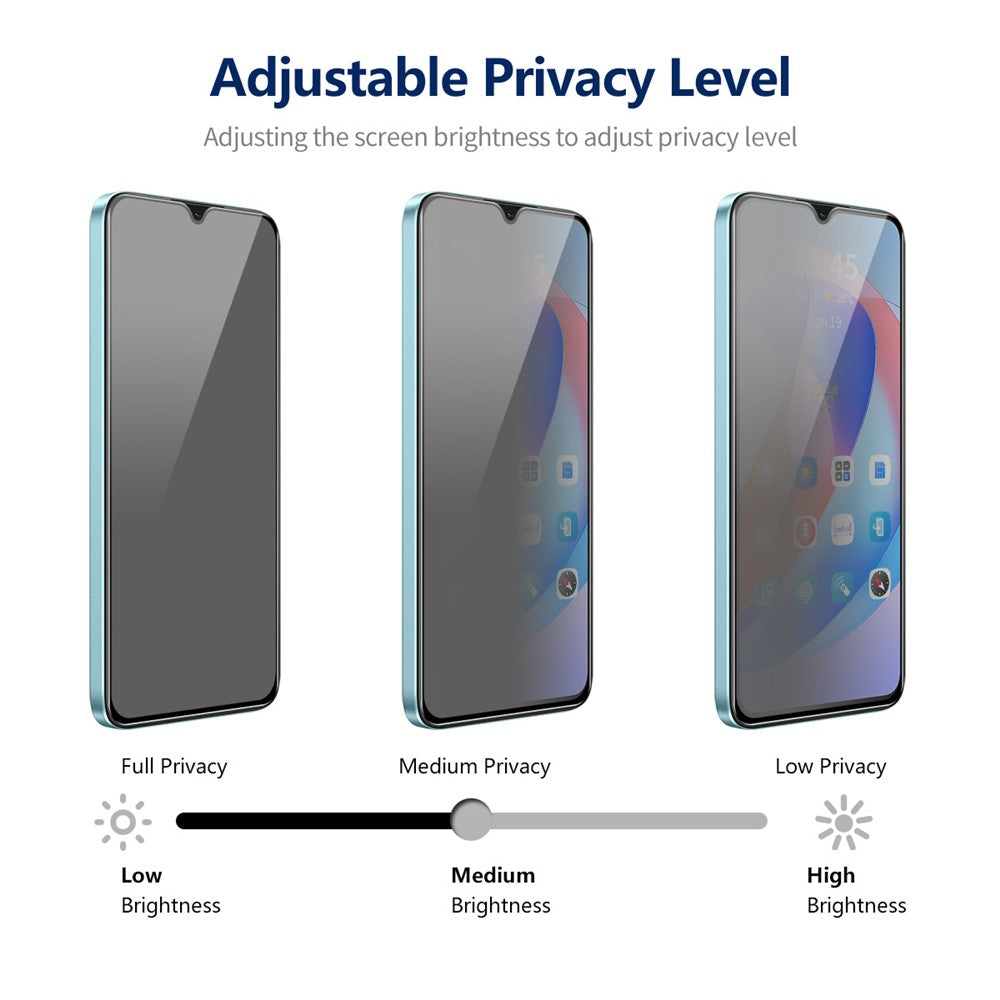 ENKAY HAT PRINCE 5 stk. til Samsung Galaxy A24 4G (162,1 x 77,6 x 8,3 mm) Anti-kig Fuld Skærmbeskytter