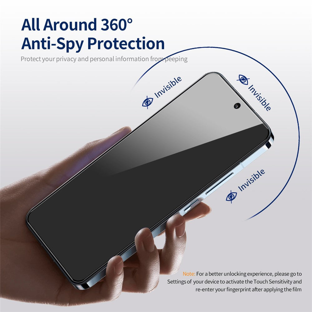 ENKAY HAT PRINCE 5Pcs For Xiaomi 14 Anti-spy Screen Protector Silk Printing Anti-explosion Film