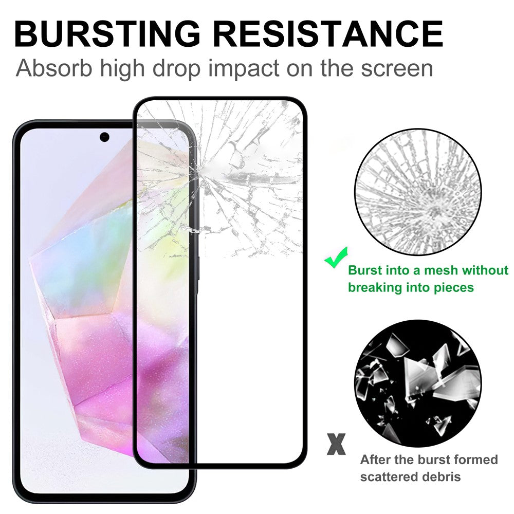For Samsung Galaxy S23 FE Full Screen Protector AGC Glass Full Glue Black Edge Film