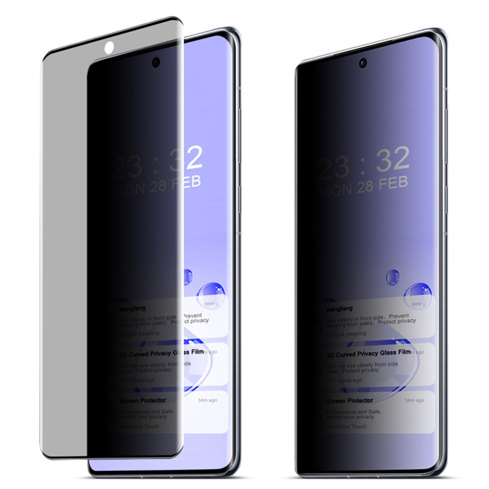 IMAK För Oppo Find X7 5G Härdat Glas Skärmskydd Anti-Spionage Böjd mobilskärmfilm