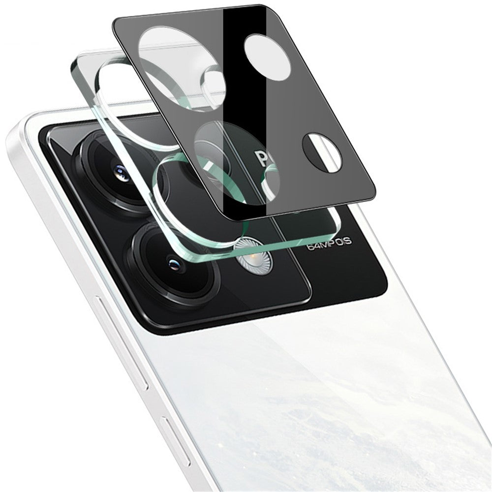 IMAK För Xiaomi Poco X6 5G / Redmi Note 13 Pro 5G Härdat Glas Kameralinsskydd med Akryllinsskydd (Svart Version)