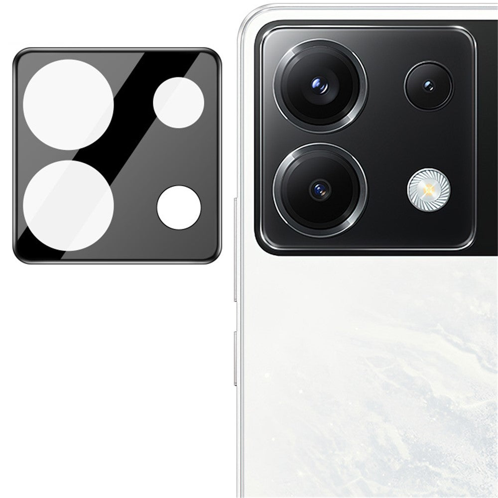 IMAK För Xiaomi Poco X6 5G / Redmi Note 13 Pro 5G Härdat Glas Kameralinsskydd med Akryllinsskydd (Svart Version)
