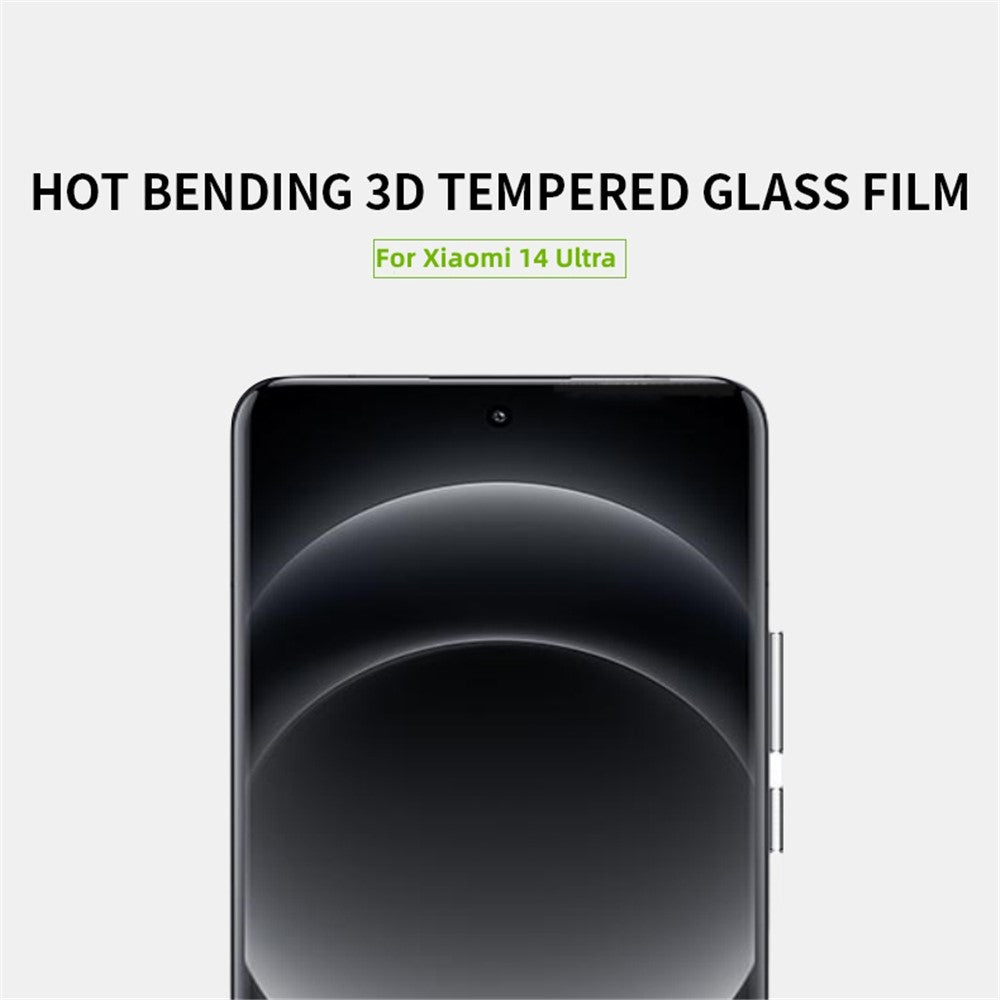 MOFI For Xiaomi 14 Ultra 3D Curved Hot Bending Screen Protector Tempered Glass Full Glue Film