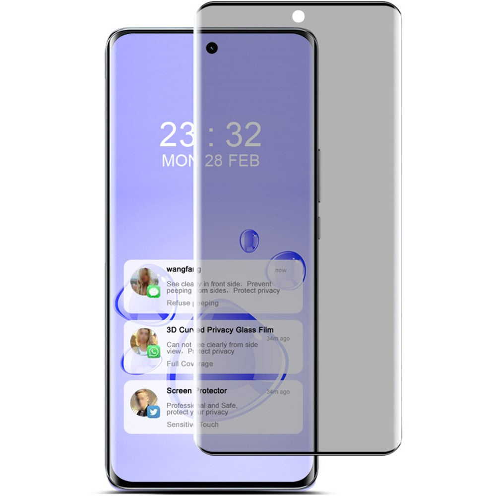 IMAK For Honor X50 Pro 5G Tempered Glass Screen Protector Anti-Spy Curved Phone Screen Film