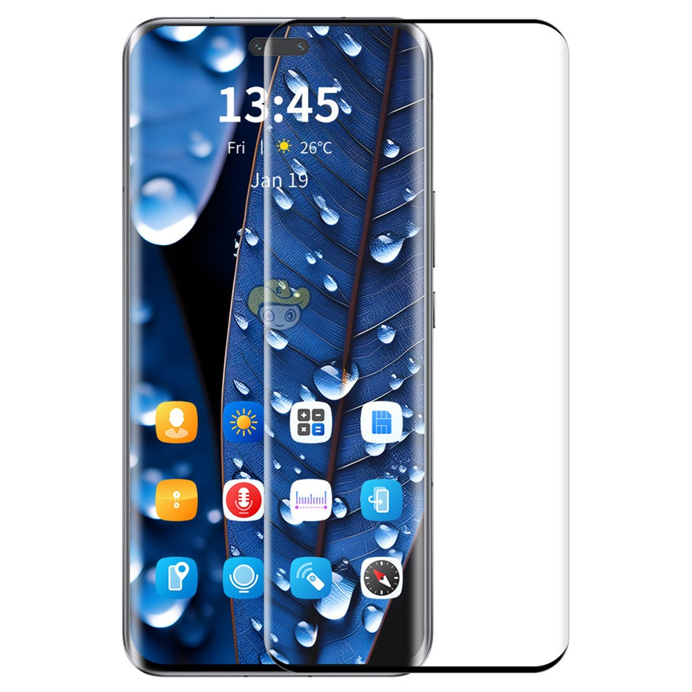ENKAY HAT PRINCE För Huawei Nova 12 Ultra 5G / Nova 12 Pro 5G Helskärmsskydd Sidoskydd Limstöd Fingeravtryckslåsning