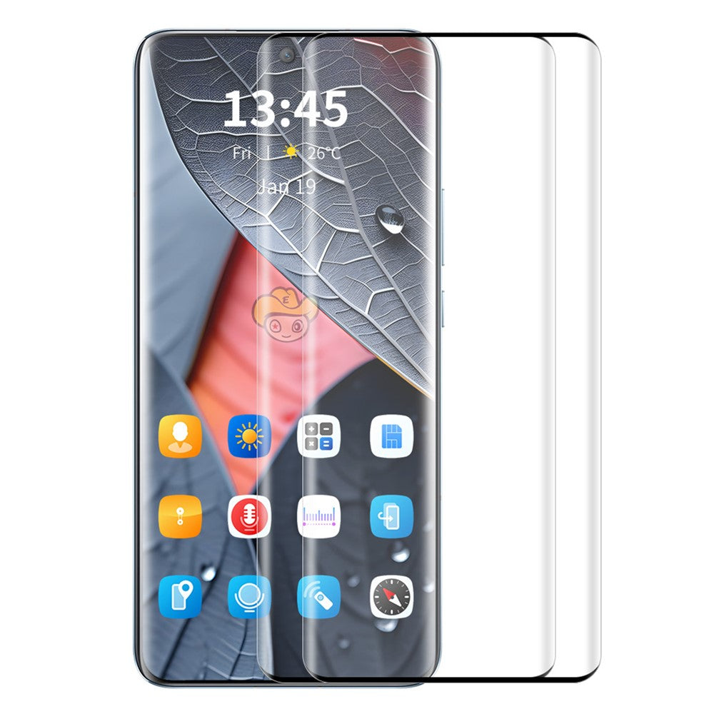 ENKAY HAT PRINCE 2PCS for Xiaomi Redmi Note 13 Pro+ 5G Screen Protector 3D Curved Tempered Glass Support Fingerprint Unlock