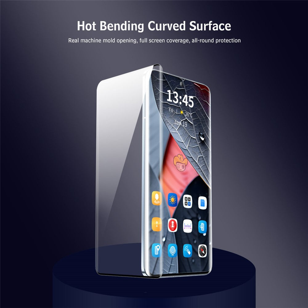 ENKAY HAT PRINCE 2PCS for Xiaomi Redmi Note 13 Pro+ 5G Screen Protector 3D Curved Tempered Glass Support Fingerprint Unlock